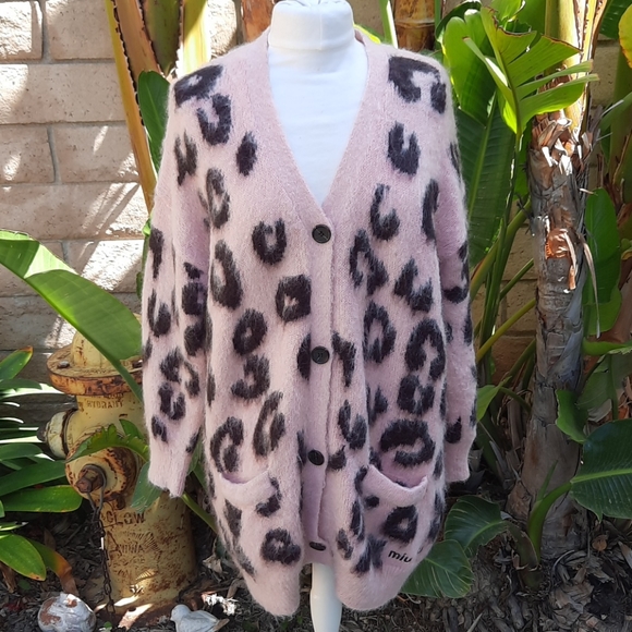 oversized leopard cardigan